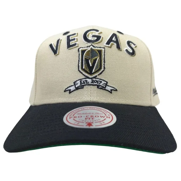 Golden Knights Mitchell & Ness NHL Pro Fit Snapback Hat Cap 2023 Champions NWT