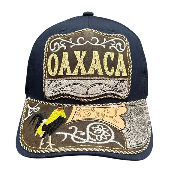 Oaxaca Trucker Hat Cap Snapback‎ Adjustable Navy Blue New