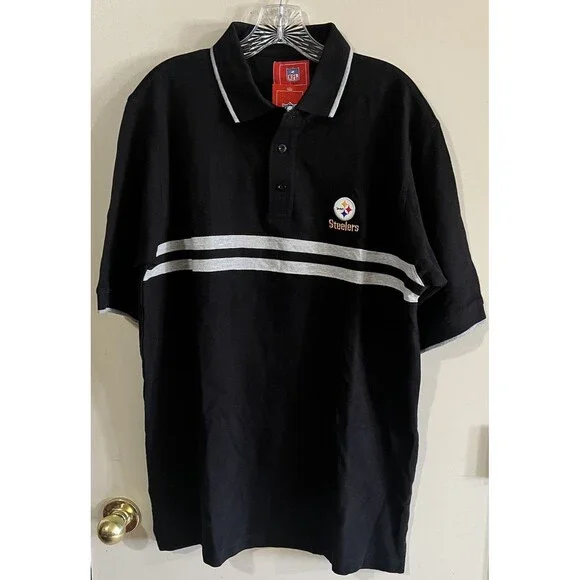 Pittsburgh Steelers NFL Men’s Short Sleeve Polo Shirt Size Medium
