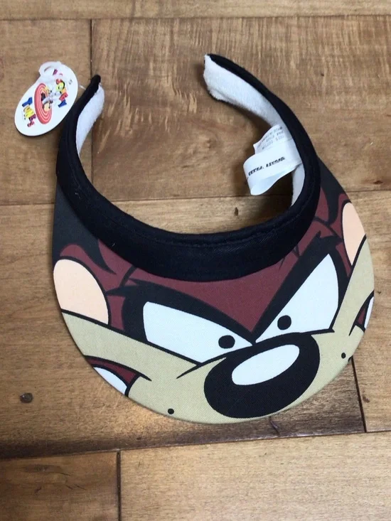 Vintage 1996 Looney Tunes Tasmanian Devil Sun Visor Cap Taz NWT 90s Cartoon.