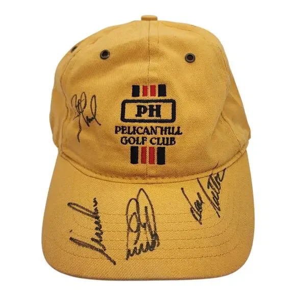 Pelican Hill Golf Club Snapback Hat Multi Signed Autographed Golf Cap