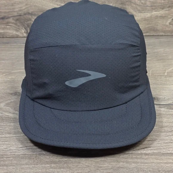 Brooks Hat Cap Fitted Propel Black Mens Running Athletic Packable Camp Strava