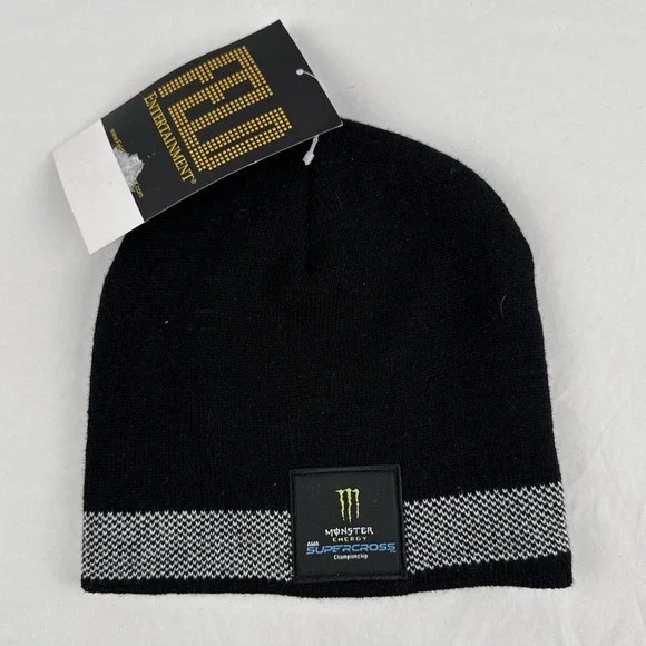Monster Energy Supercross Beanie Hat Black SX Knit Cap NWT AMA Racing