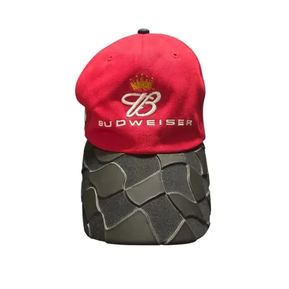 Dale Earnhardt Jr #8 Budweiser Chase Authentics Tire Tread Brim NASCAR Cap