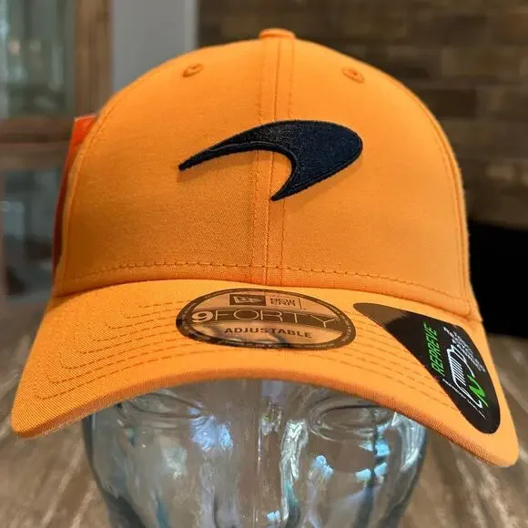 NWT New Era 9FORTY McLaren Formula 1 Team Adjustable Strapback Hat Cap Orange