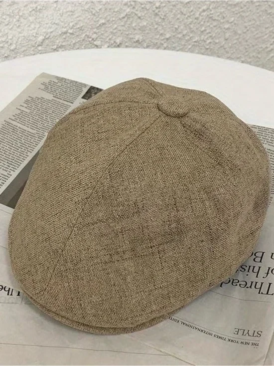 Beige Tweed Baker Boy Cap ‘Peaky Blinders’ cap