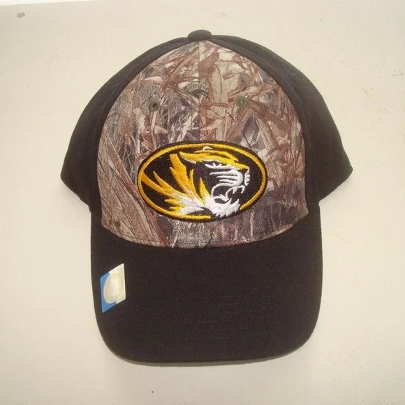 MISSOURI CAMO TIGERS HAT‎ CAP VINTAGE Y2K 00S E5