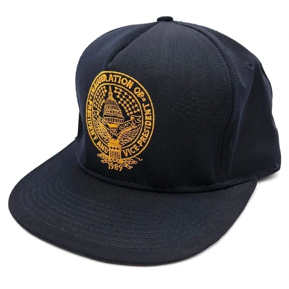 Vintage 1989 President Inauguration George H W Bush Dan Quayle Snapback Hat‎ Cap