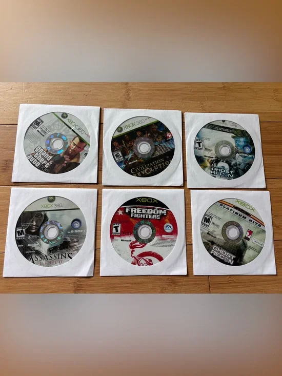 Xbox 360 Game Disc Lot 6 included.