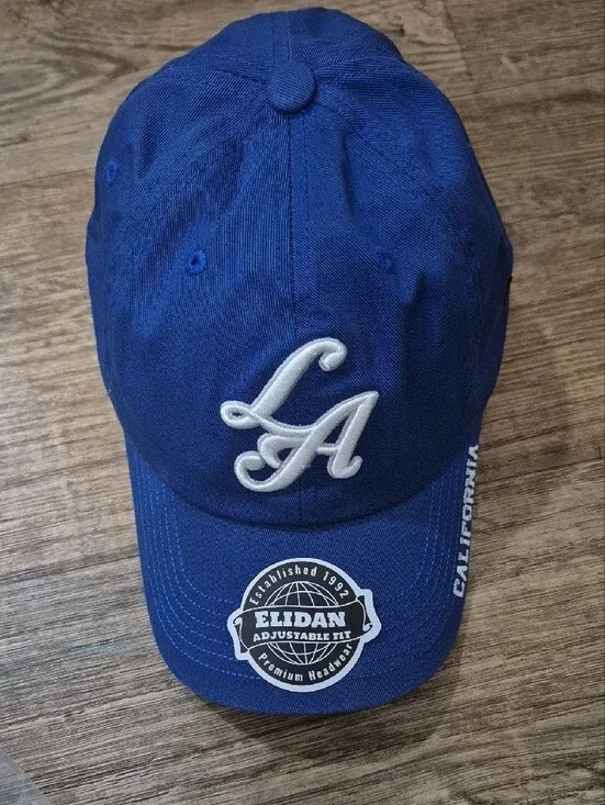 LA Script Logo Blue Baseball Cap - Unbranded
