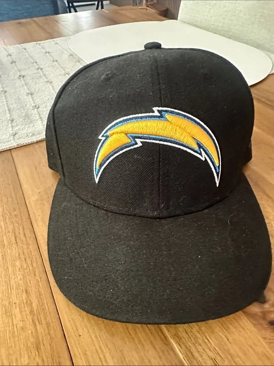 Black Snapback Hat with Yellow Lightning Logo