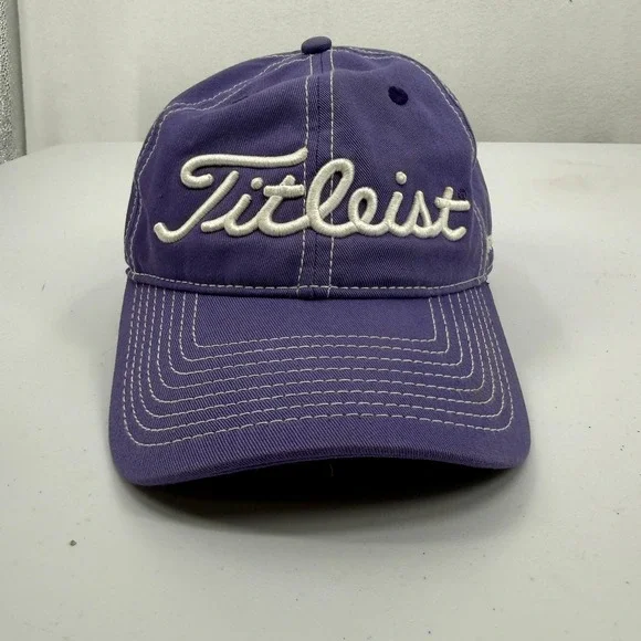 Titleist‎ Golf Hat Mens OSFA Purple Adjustable Pro V1 FootJoy Script Logo Cap