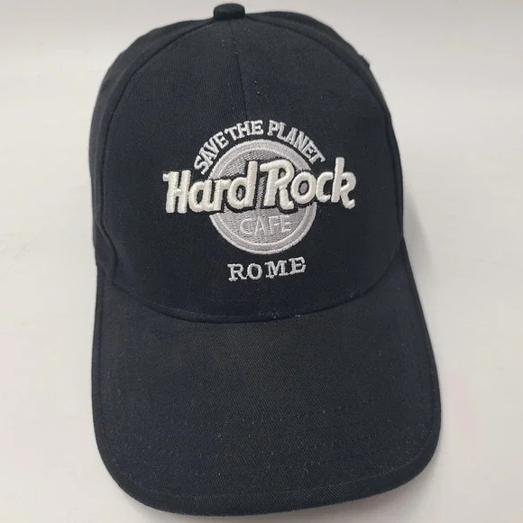 Hard Rock Cafe Hat Strapback Black‎ Rome Save The Planet Cotton Casual Wear Men