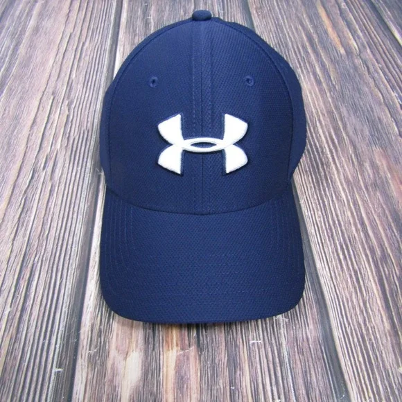 Under Armour NWT Mens‎ Hat Blitzing 3.0 Medium/Large Blue Fitted Golf Athletic