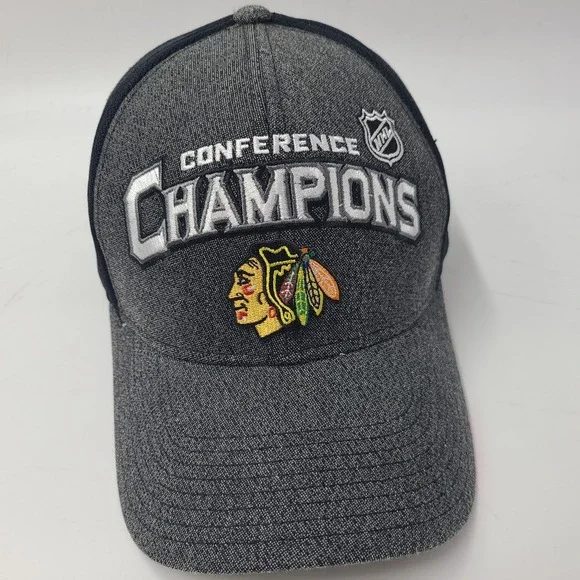 Chicago Blackhawks Hat Snapback 2015 Conference Champions‎ Reebok Mesh Gray NHL