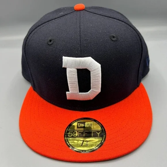 Detroit Tigers‎ Hat Men 7 5/8 Navy Red 59Fifty New Era MLB Fitted Cap