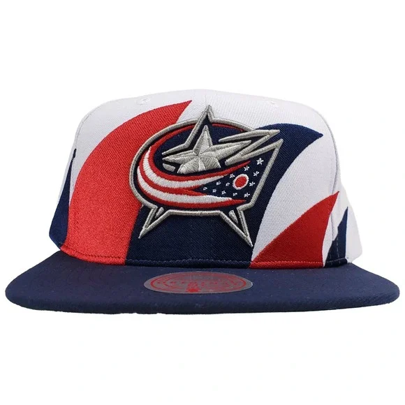 Columbus Blue Jackets Mitchell & Ness NHL Snapback Hat Cap‎ Sharktooth Art NWT
