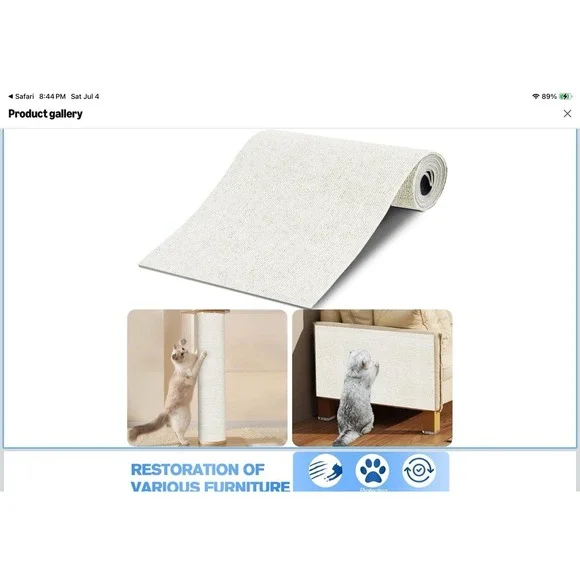 5 Pack Cat Scratching Mat Self Adhesive Couch & Furniture Protector Trimmable