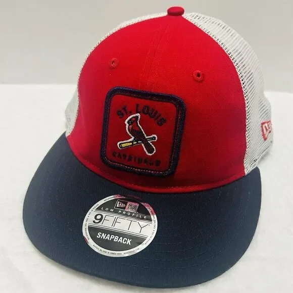 New Era St Louis Cardinals Squared Low 9FIFTY‎ Snapback Hat Adjustable Red