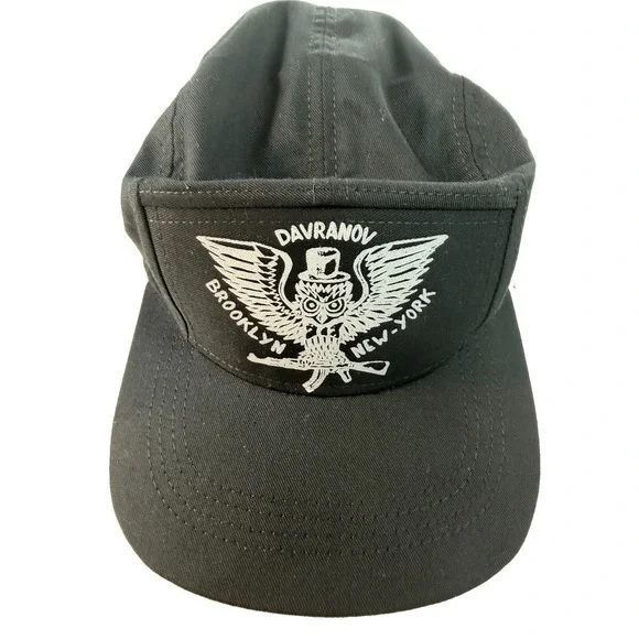 Davranov Brooklyn New York Owl Leather Strap Cap Campwear Streetwear Hat