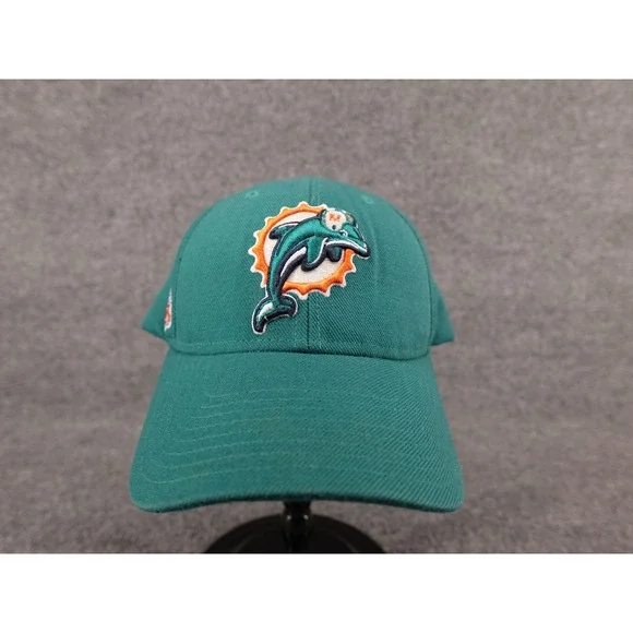 Reebok Miami Dolphins Hat Mens OSFA Teal NFL‎ Authentic Sideline Cap