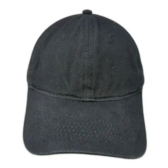 Port & Company Baseball Cap Black OSFM Heart Ribbon Blank Front Strapback Hat