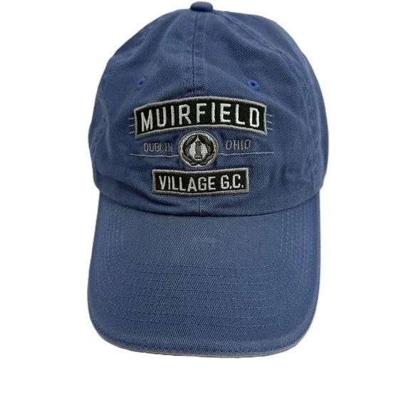 Muirfield Village Golf Hat Mens OSFA Blue Dublin Ohio Golf Course Club