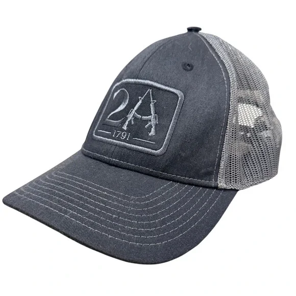 Fierce Headwear 901 2A 1791 Trucker Hat Patch Snapback Black Grey OSFM Mens Cap
