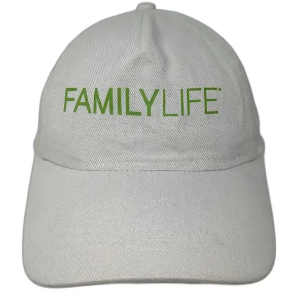 Cobra 5 Panel Beige Hat One Size FamilyLife Green Embroidery Slideback Strap