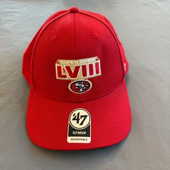 San Francisco 49ers Super Bowl LVIII 47 MVP Adjustable Hat Red NFL Cap‎