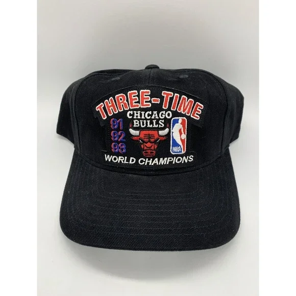 Chicago Bulls Three Time 1993 Champions Mitchell & Ness Hat Snapback Cap Jordan‎