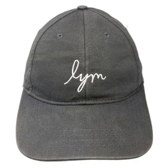 Love Your Melon Baseball Cap Gray One Size Leather Strap Made in USA lym Hat