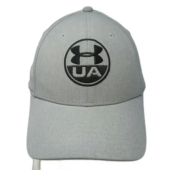 Under Armour Baseball Cap Gray XL Stretch Fit Circular Logo Patch Athletic Hat