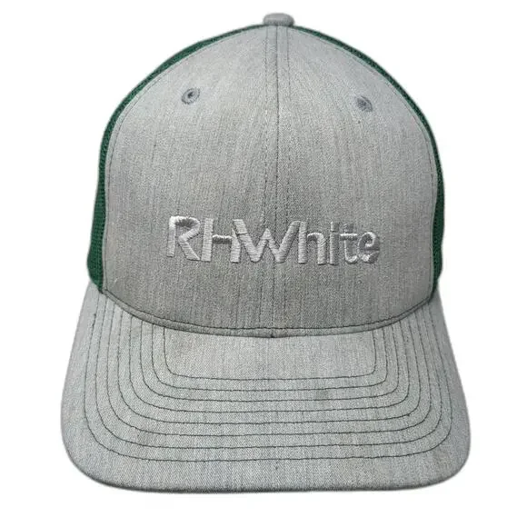 Richardson Trucker Hat Gray Green One Size RH White Construction Snapback
