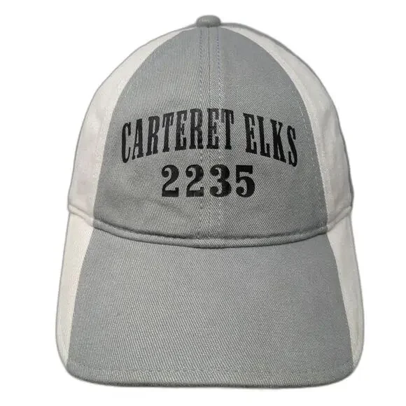 Hyp Carteret Elks 2235 Gray Baseball Cap One Size Strapback Two Tone Cotton Hat