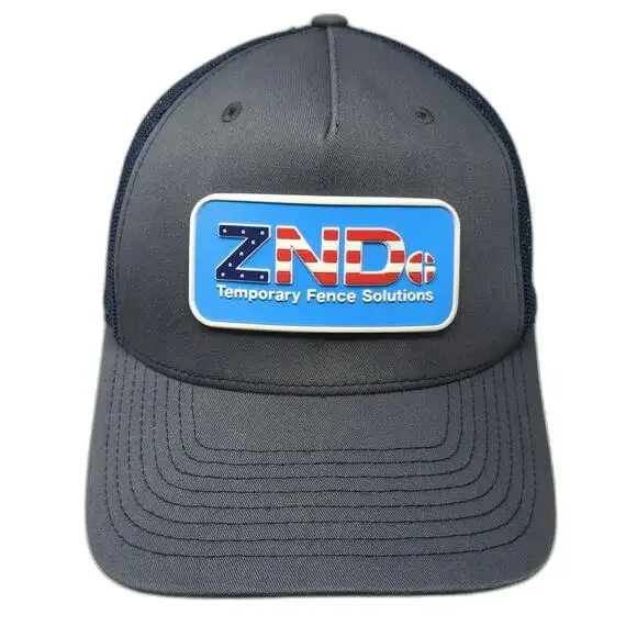 Richardson Trucker Hat Blue One Size ZND Temporary Fence Solutions Mesh Patch