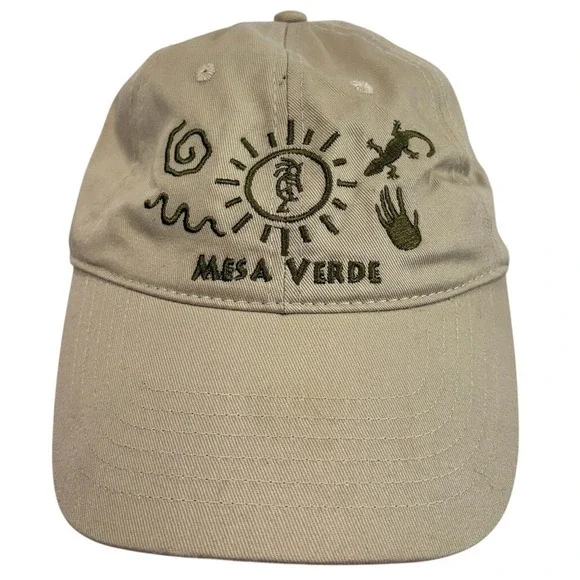 Ouray Mesa Verde National Park Tan Khaki Embroidered‎ Dad Hat Cap 49111 Mens