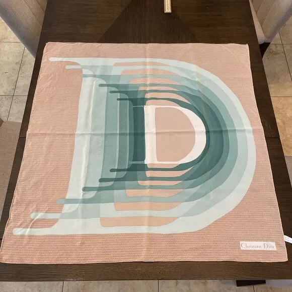 Christian Dior Silk Scarf Logo Square