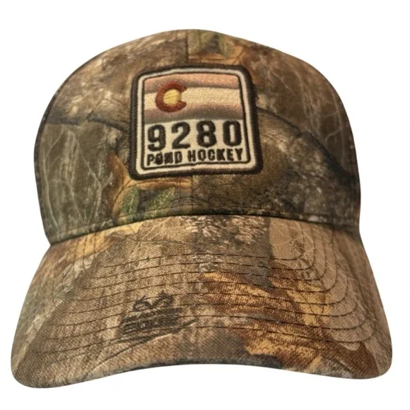 9280 Pond Hockey Hat Keystone Colorado Realtree Camo Adjustable Cap Colorado‎
