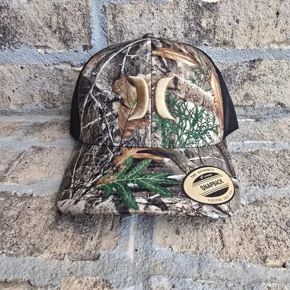 Hurley Mens M Del Mar Trucker Hat Camo Black Mesh Snapback Cap HNHM0003 NEW