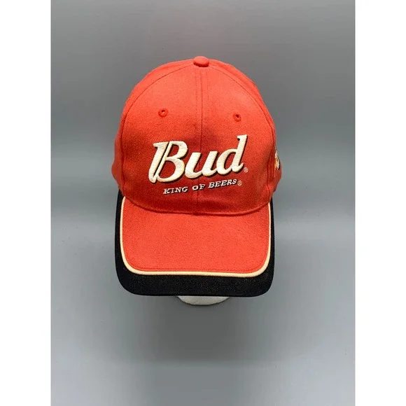 Vintage Budweiser Dale Earnhardt Jr 8 NASCAR Racing Hat Red Adjustable Cap Mens