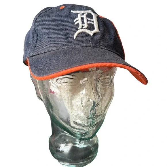MLB Detroit Tigers‎ Hat Navy Blue Orange Y2K retro D  Baseball Cap OSFA