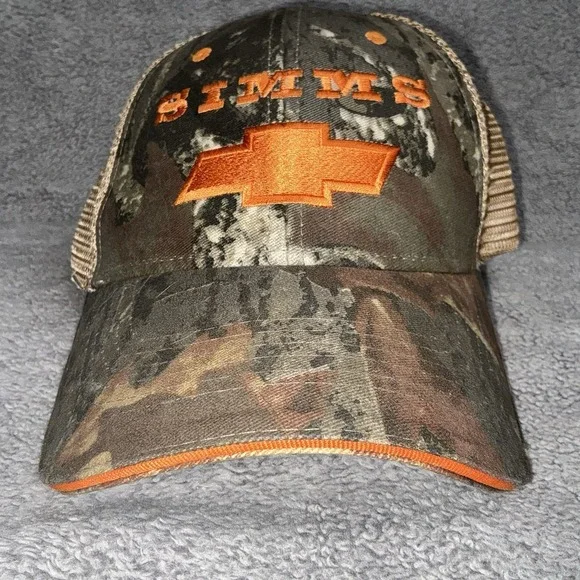 Chevrolet Simms Camouflage Hat Embroidered Logo Adjustable‎ Fishing Hunting