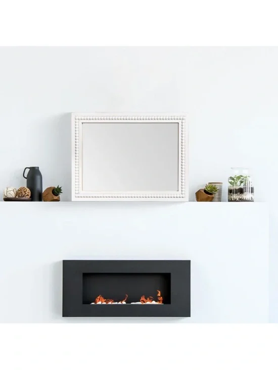 Classic White Decorative Wall Mirror - Elegant Home Accent