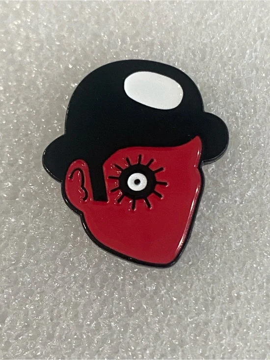 Red & Black A Clockwork Orange Alex Delarge Enamel Face Pin