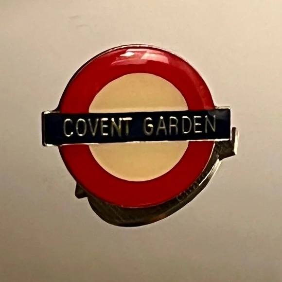 London Tube Underground Train Vintage Pin - Covent Garden Station