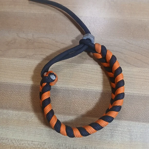 Men's Black and Orange‎ Twisted Bracelet