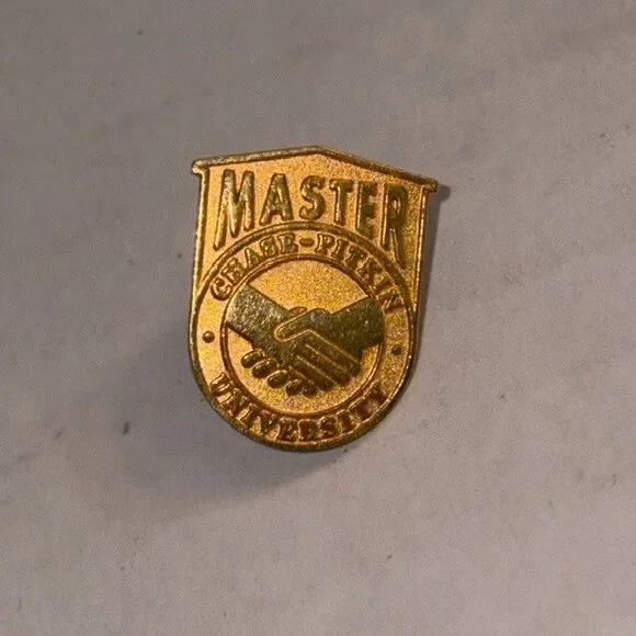 Vintage Chase-Pitkin University Master Wegman's Nursery Gold Tone Lapel Pin