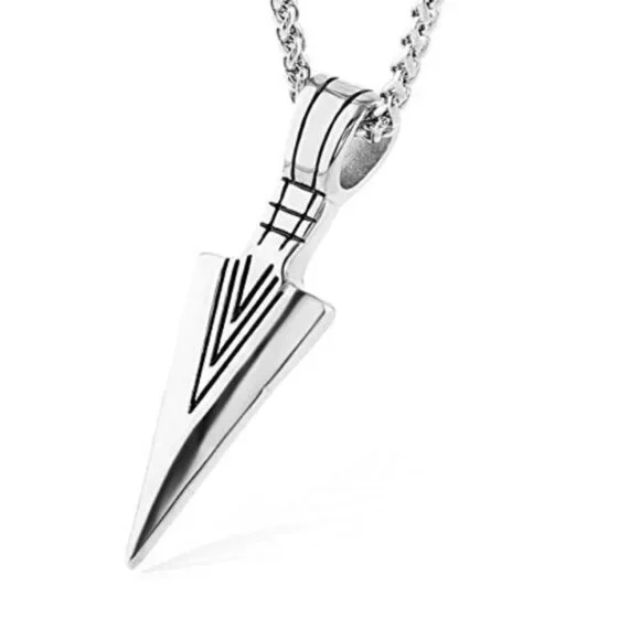 316 Arrow Stainless Steel Pendant Necklace