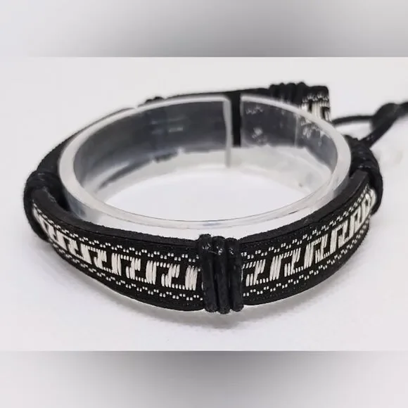 Men's‎ bracelet leather black new e78